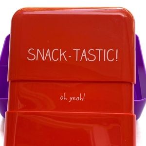NEW snack and lunch box. Red and Purple hard body.